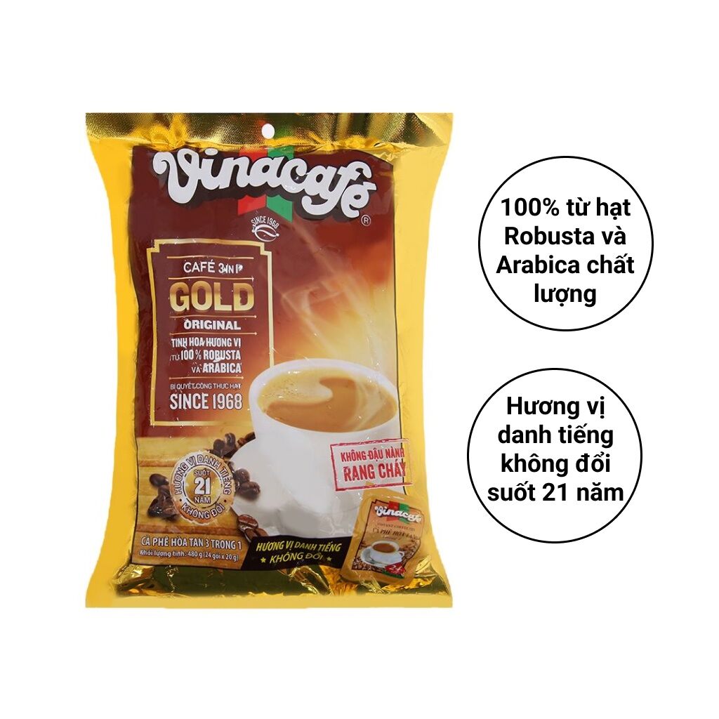 Combo 2 Bịch Vinacafe Thơm Ngon Rẻ (40 gói x 20gam) DATE MỚI
