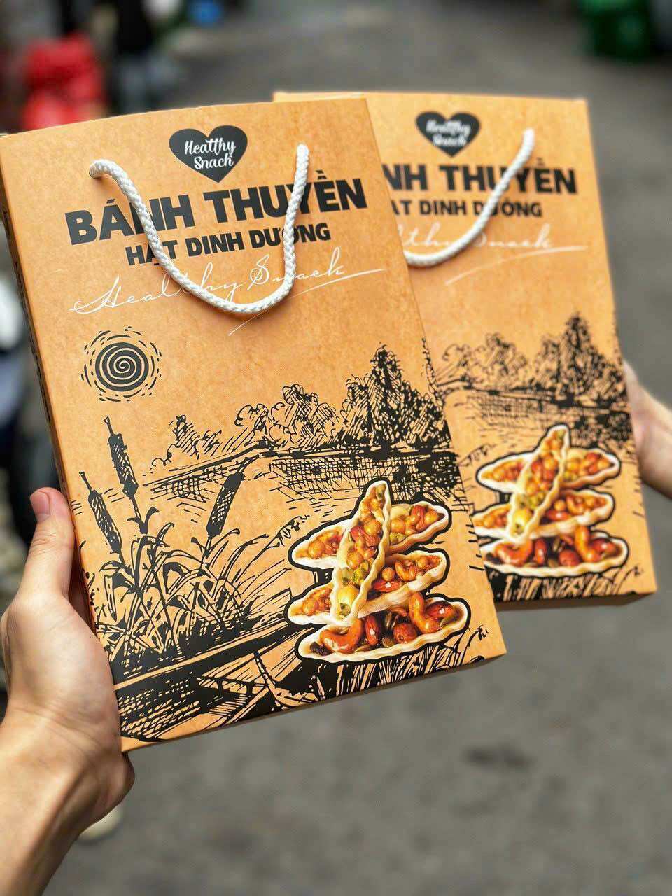 [HỘP 500g] BÁNH THUYỀN MIX HẠT DINH DƯỠNG SIÊU HẠT
