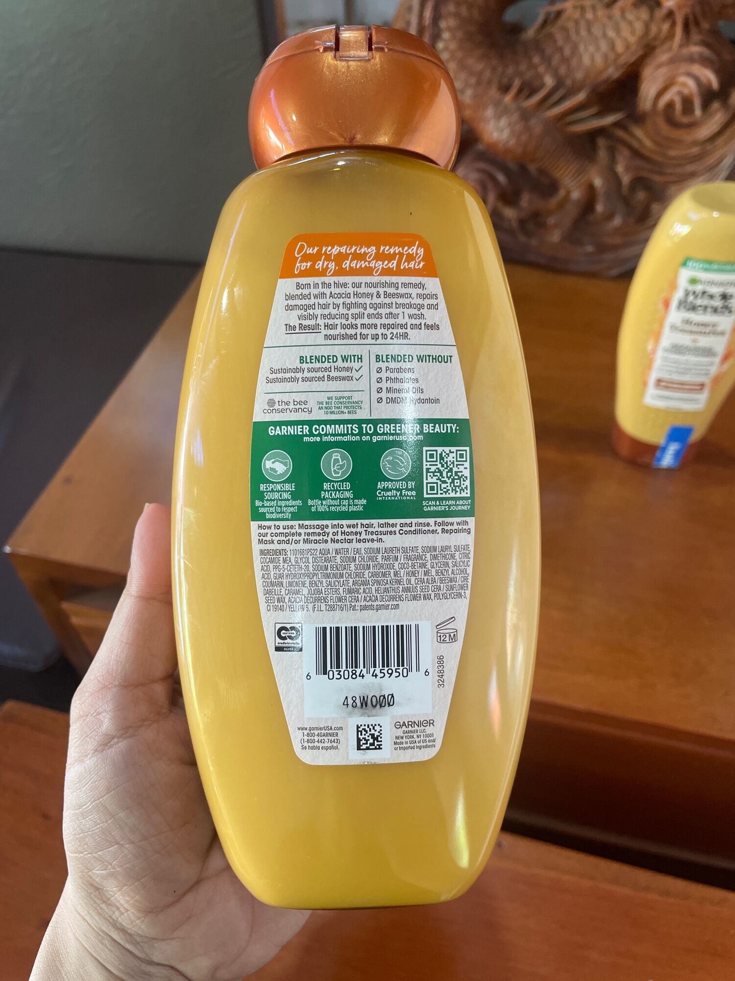 (Nhập từ Mỹ, Air, có Bill) Dầu gội và xả Garnier whole blends Honey