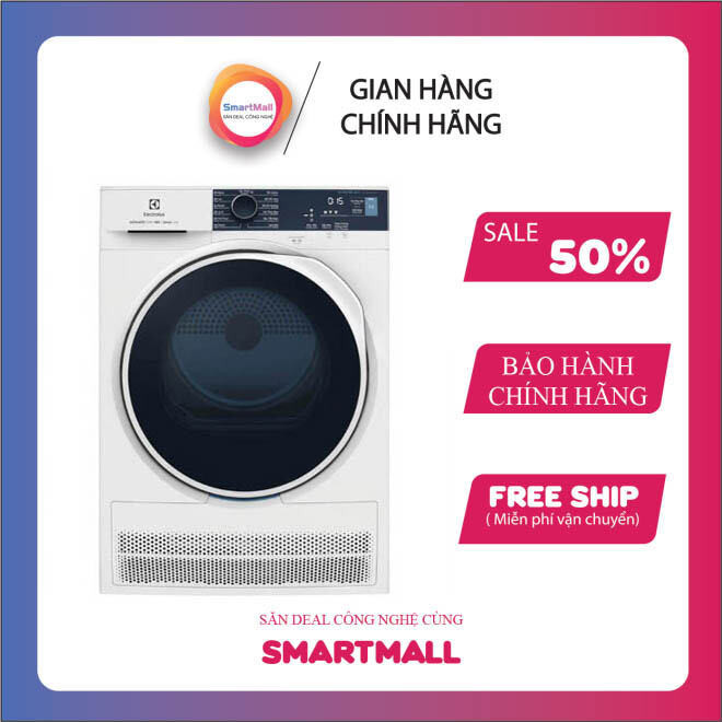 Máy sấy ngưng tụ Electrolux EDC804P5WB 8 kg - Trắng, Kích thước nhỏ gọn, Tiết kiệm điện năng