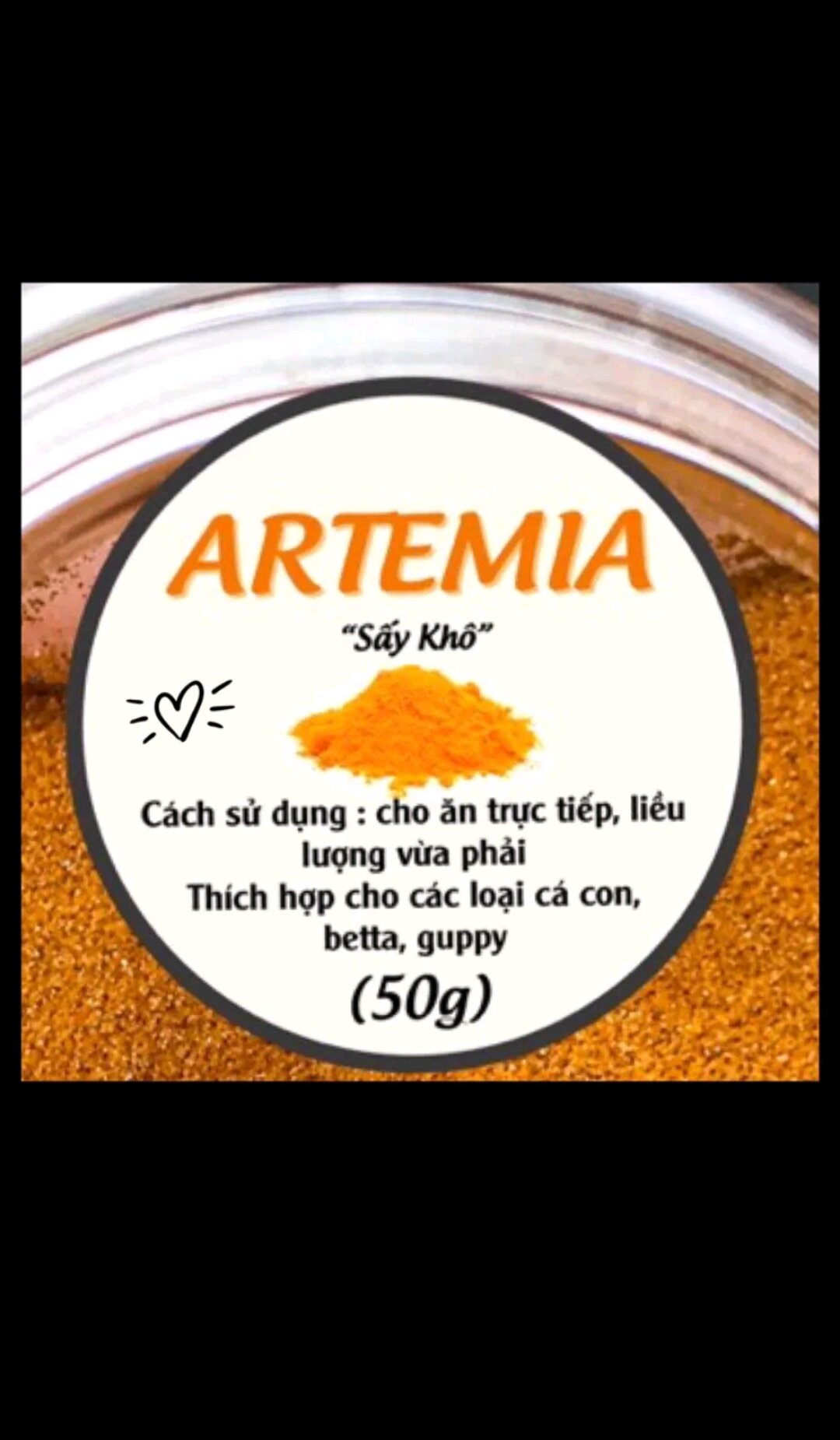 Cám trộn T10 và artimia sấy khô cho cá Betta và guppy