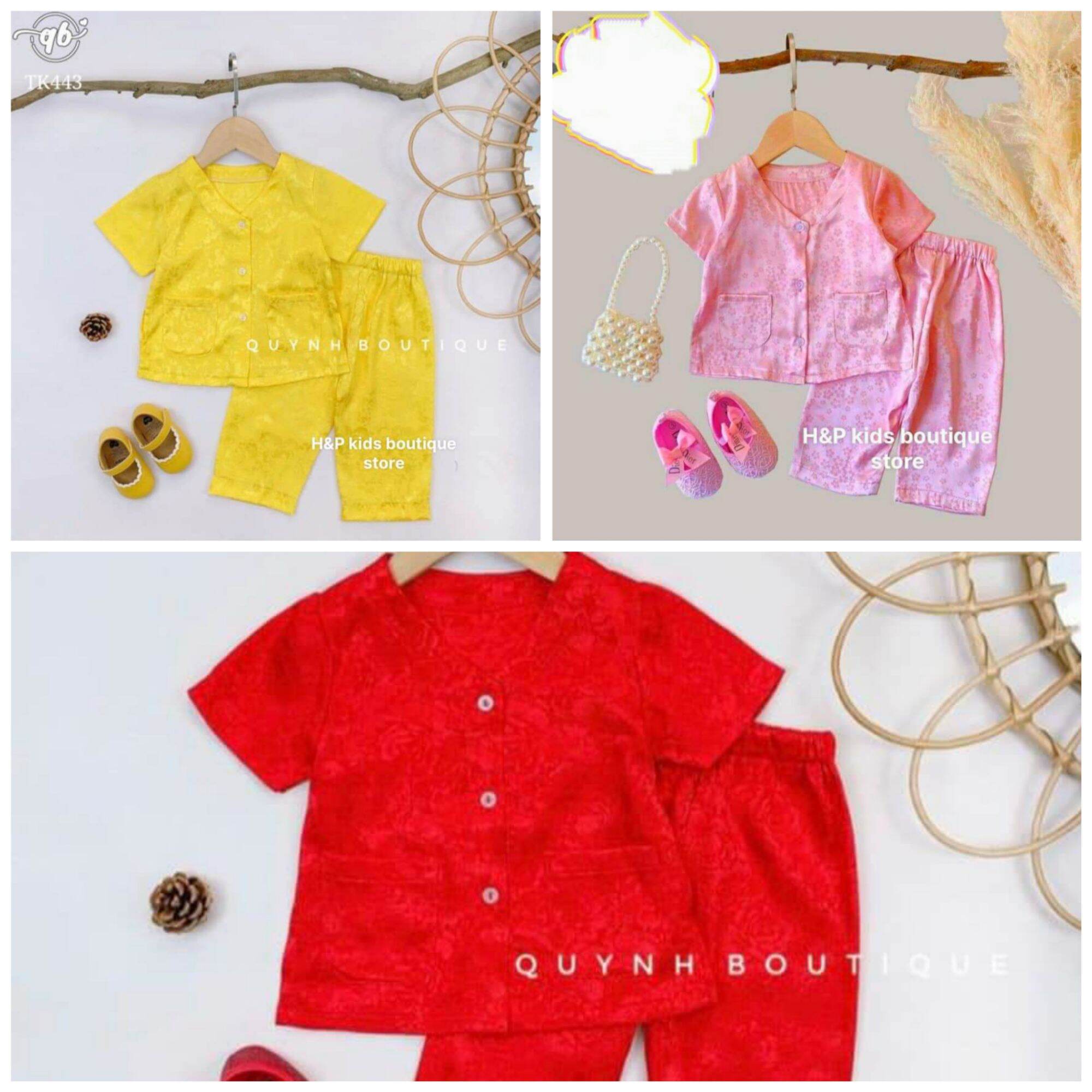 Bộ bà ba gấm cho bé