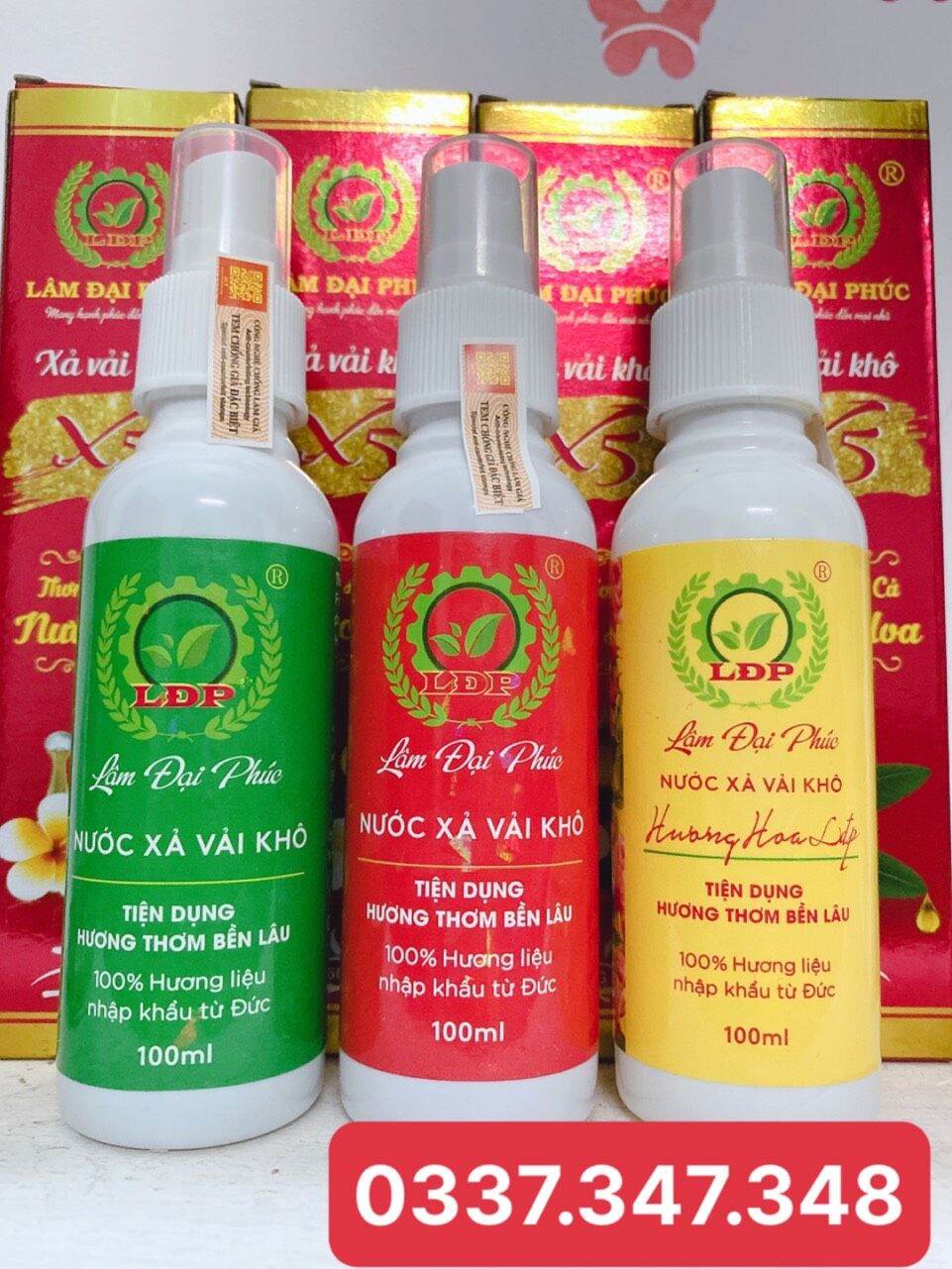 5 Chai Xả Vải Khô 3 Mùi