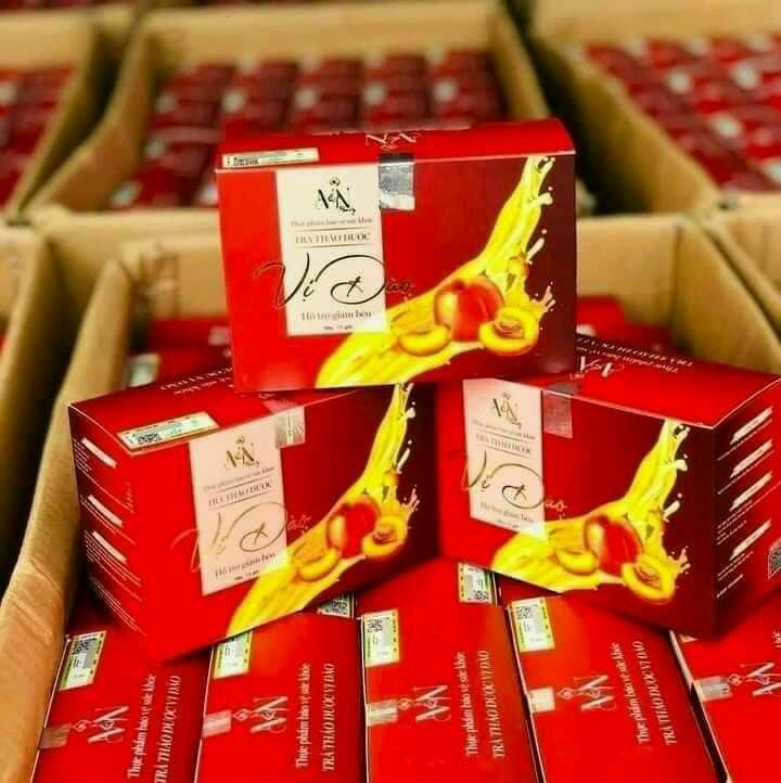 Giảm cân trà đào x3 chính hãng
