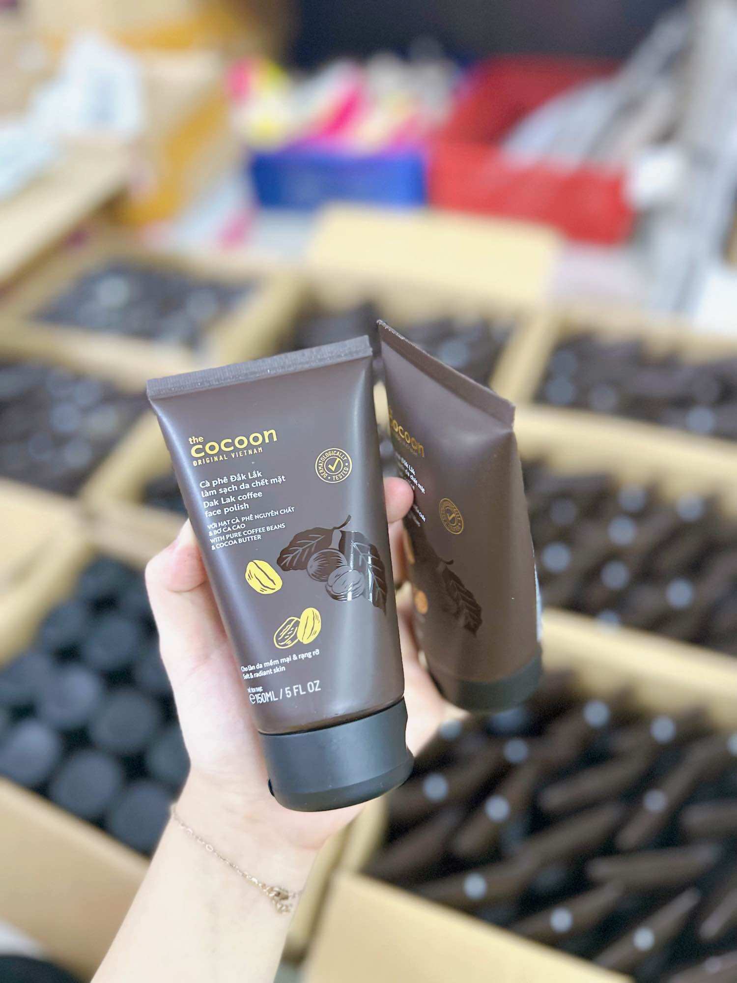 Cà phê tẩy da chết da mặt cocoon 150ml