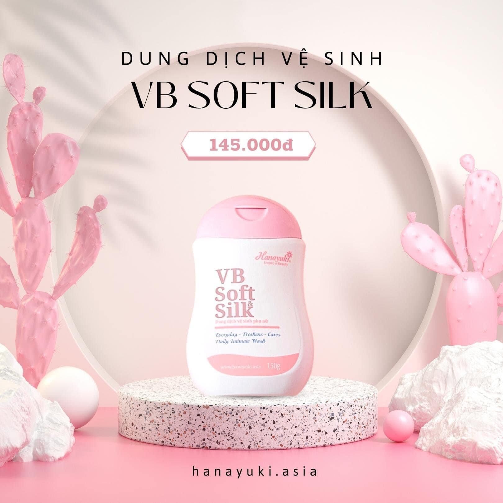 Dung dịch vệ sinh hana vb soft silk hanayuki chính hãng phiên bản hồng 150g