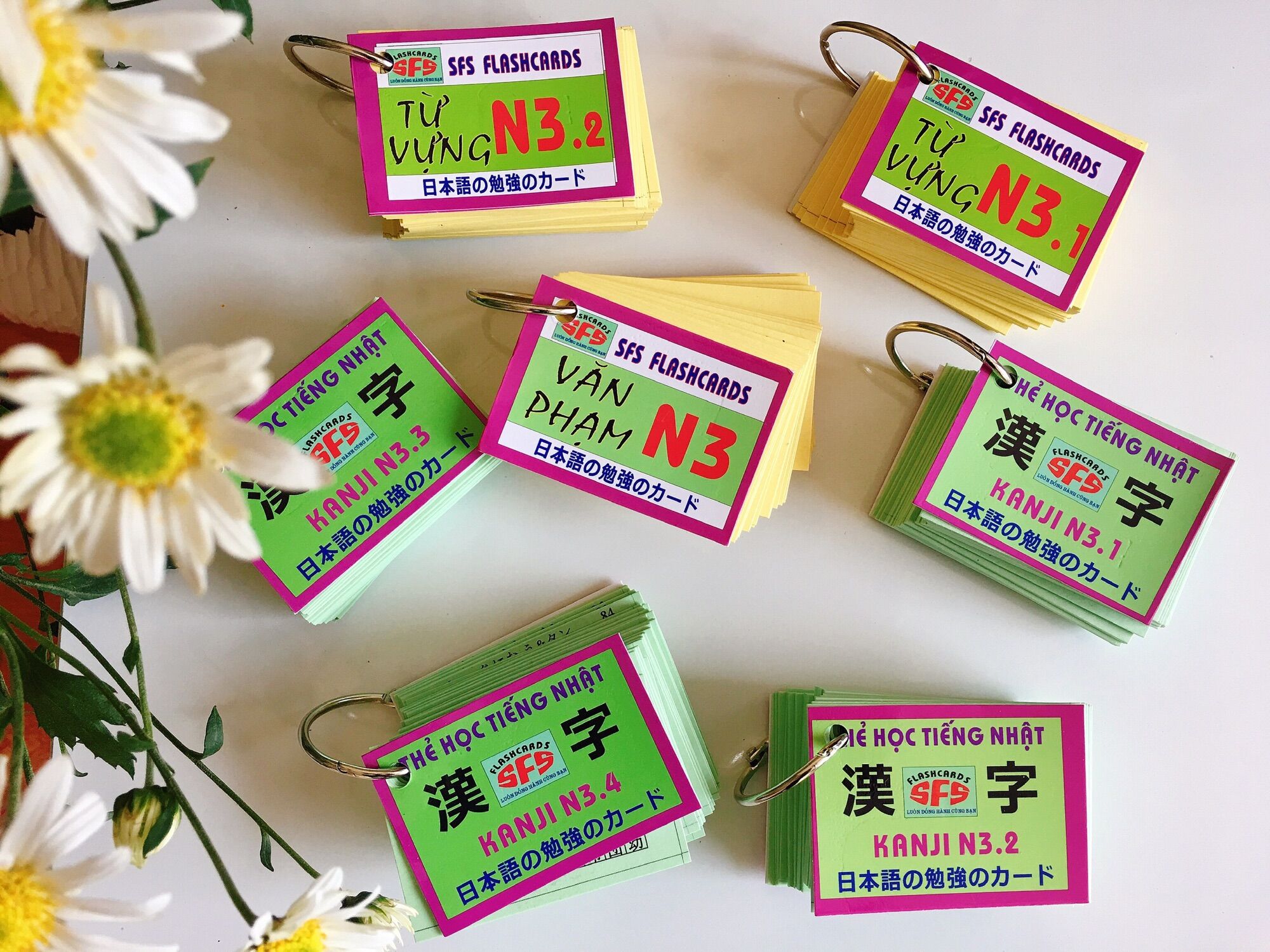 Flashcard N3 - Bộ Thẻ học tiếng Nhật N3 có ép plastic chống nước