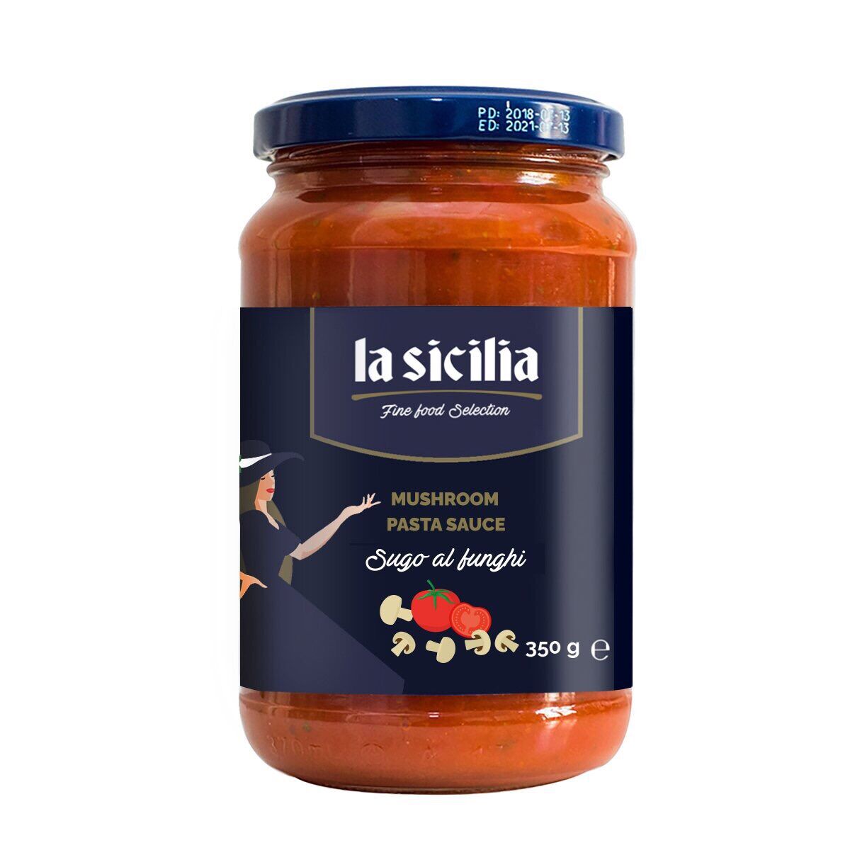 Sốt mì ý cà chua và nấm La sicilia 350g