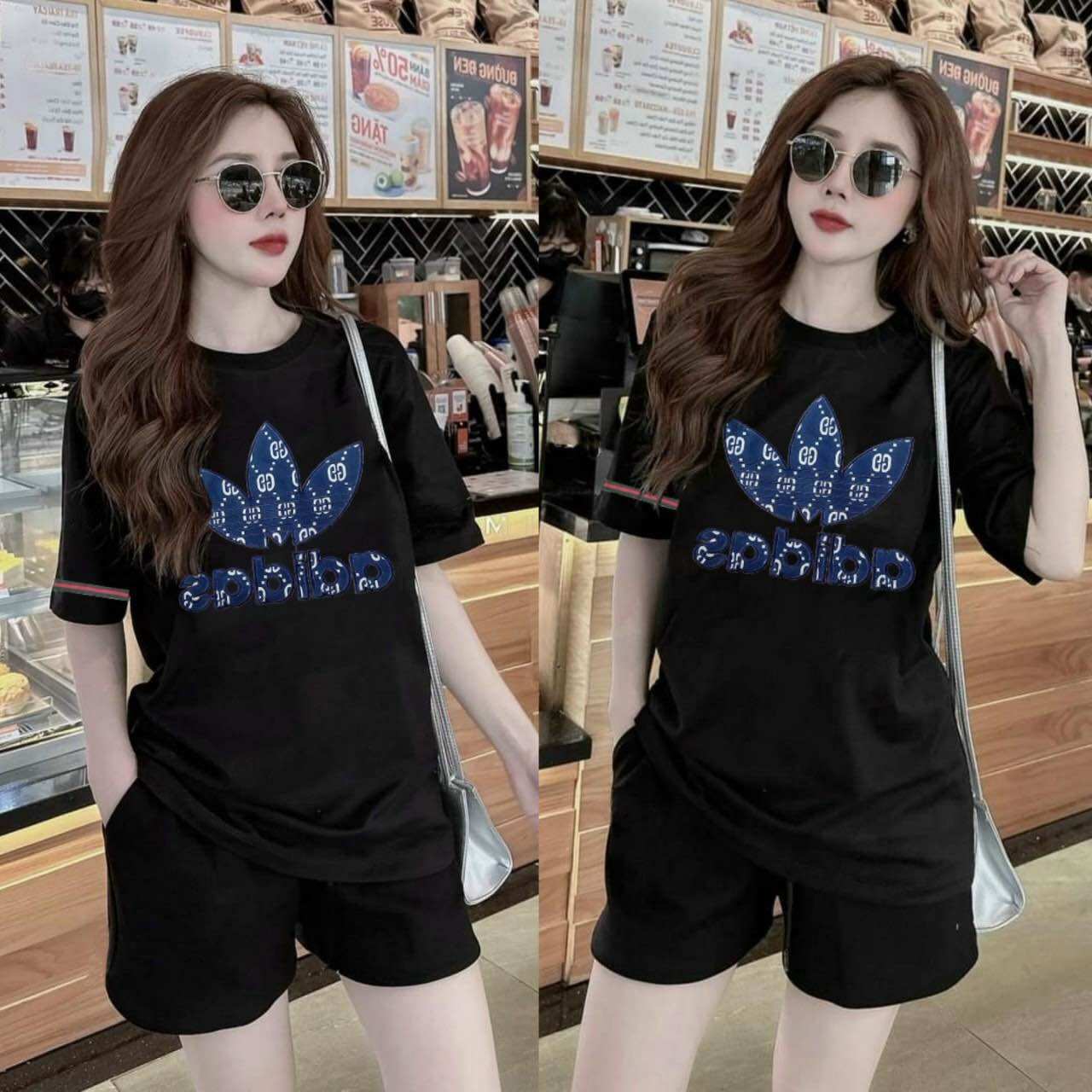 SÉT BỘ SHORT THUN COTTON THÊU CAO CẤP