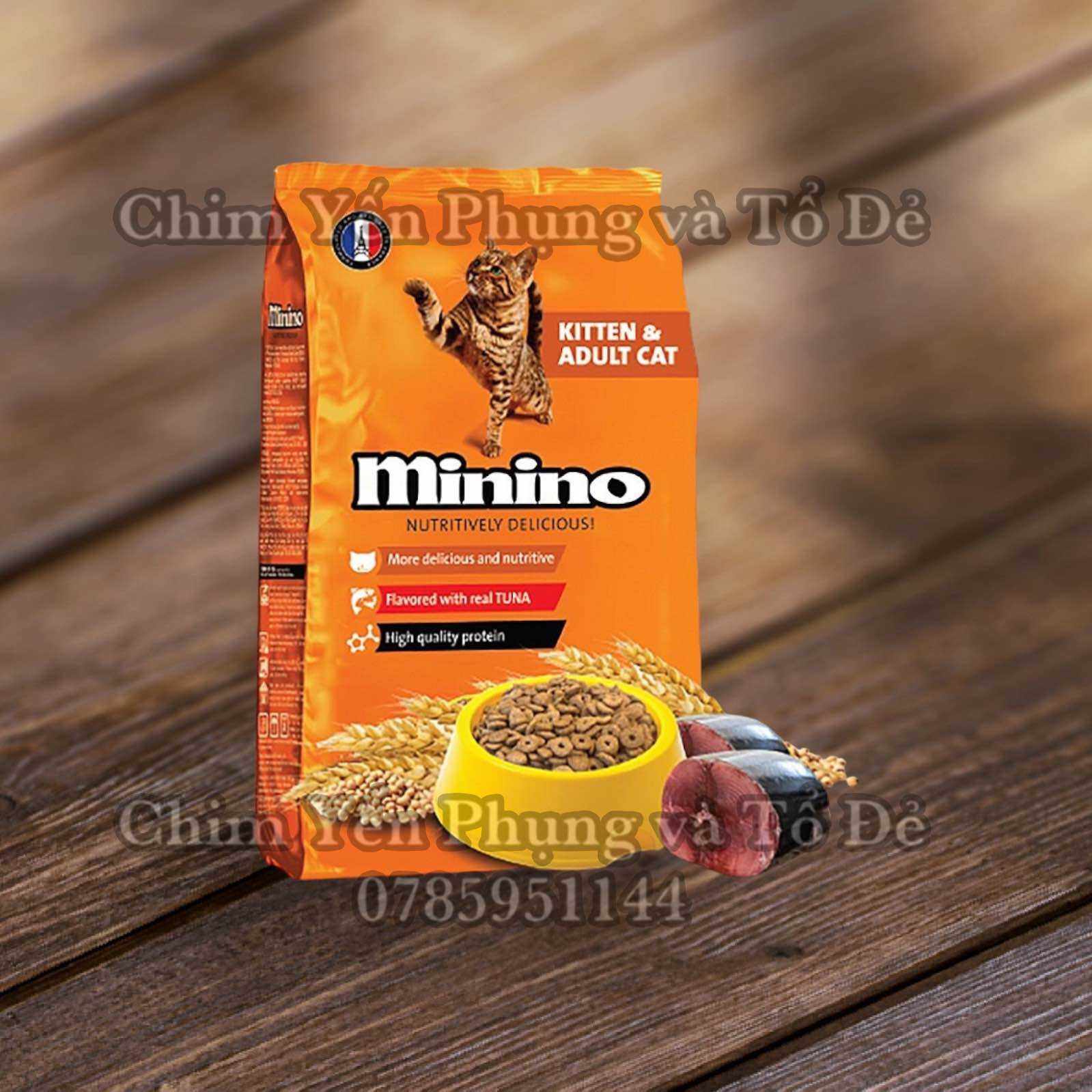 Thức Ăn Hạt Khô Minino Vị Cá Ngừ Cho Mèo Mọi Lứa Tuổi 480g
