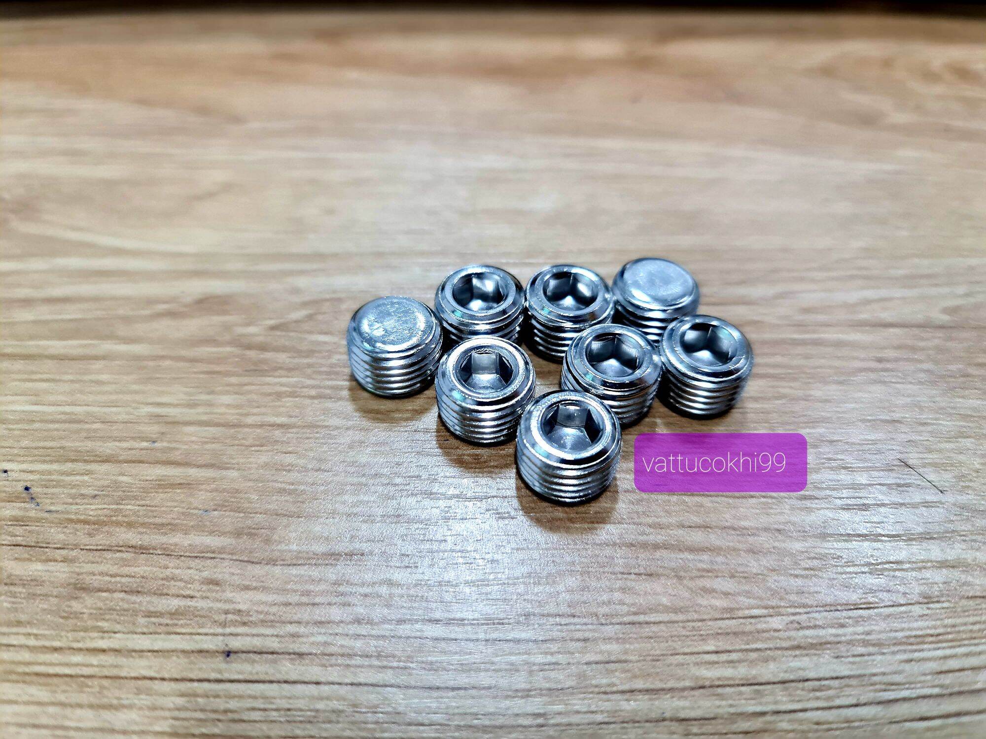 Ốc bịt khí nén 1/8-1/4-3/8-1/2 ( Combo 5 ốc )