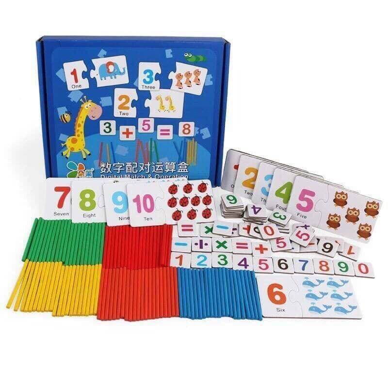 Bộ que tính kèm số cho bé học toán