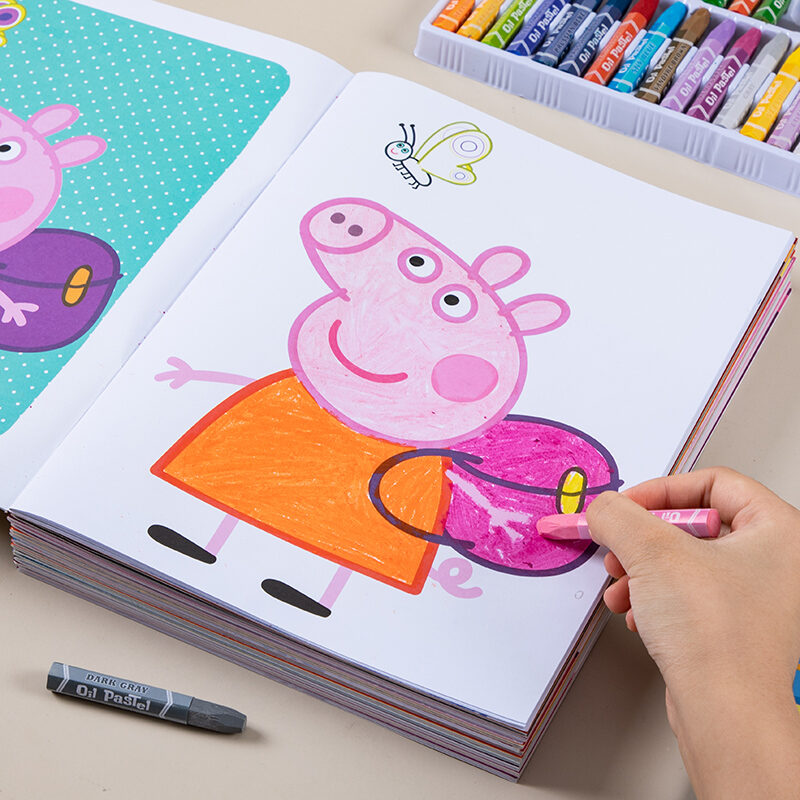 Sách Vẽ Tranh Tô Màu Peppa Pig Vở Vẽ Tranh Em Bé Hoạt Hình Đồ Chơi Peppa Pig Cho Nam Mẫu Giáo Trẻ Em Nữ thumbnail