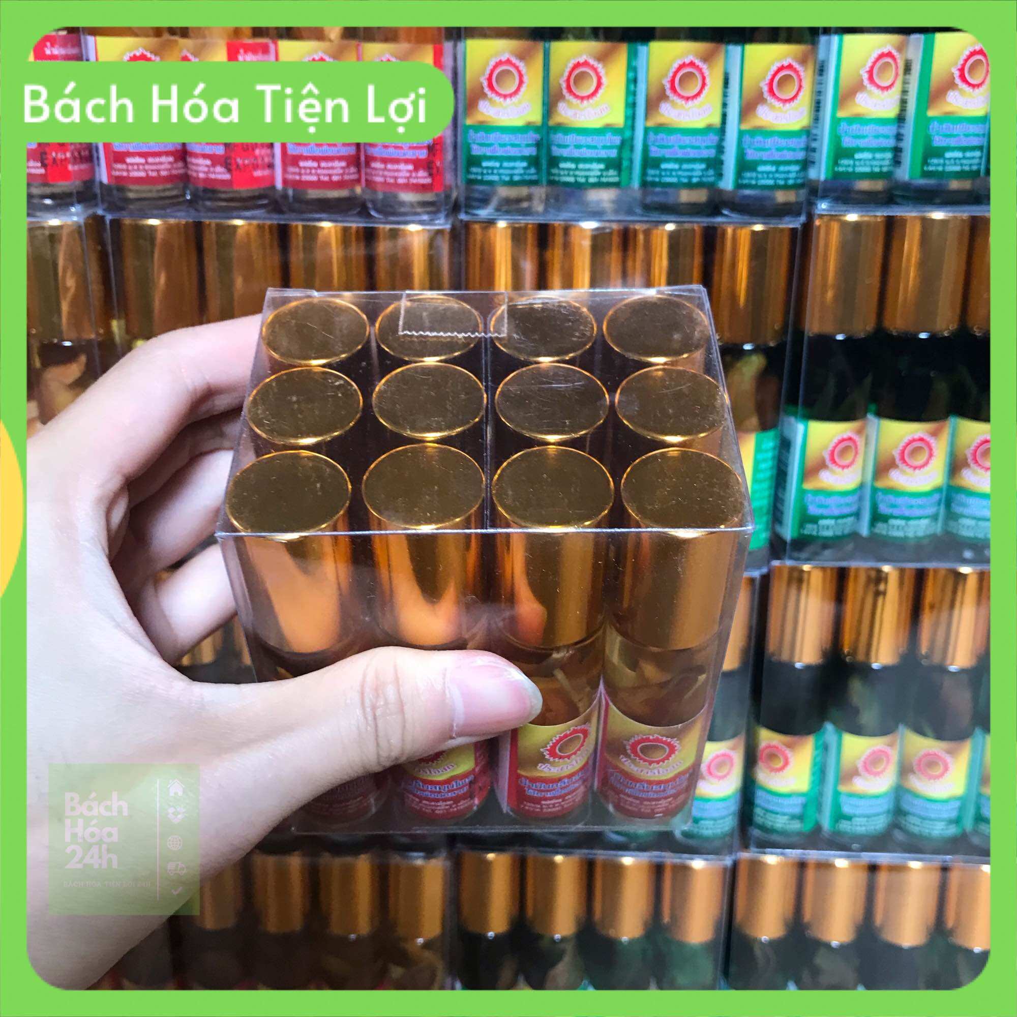 Combo 12 Chai Dầu Sâm Vàng Mặt Trời Đỏ 4 Vị 7ml - Thái Lan