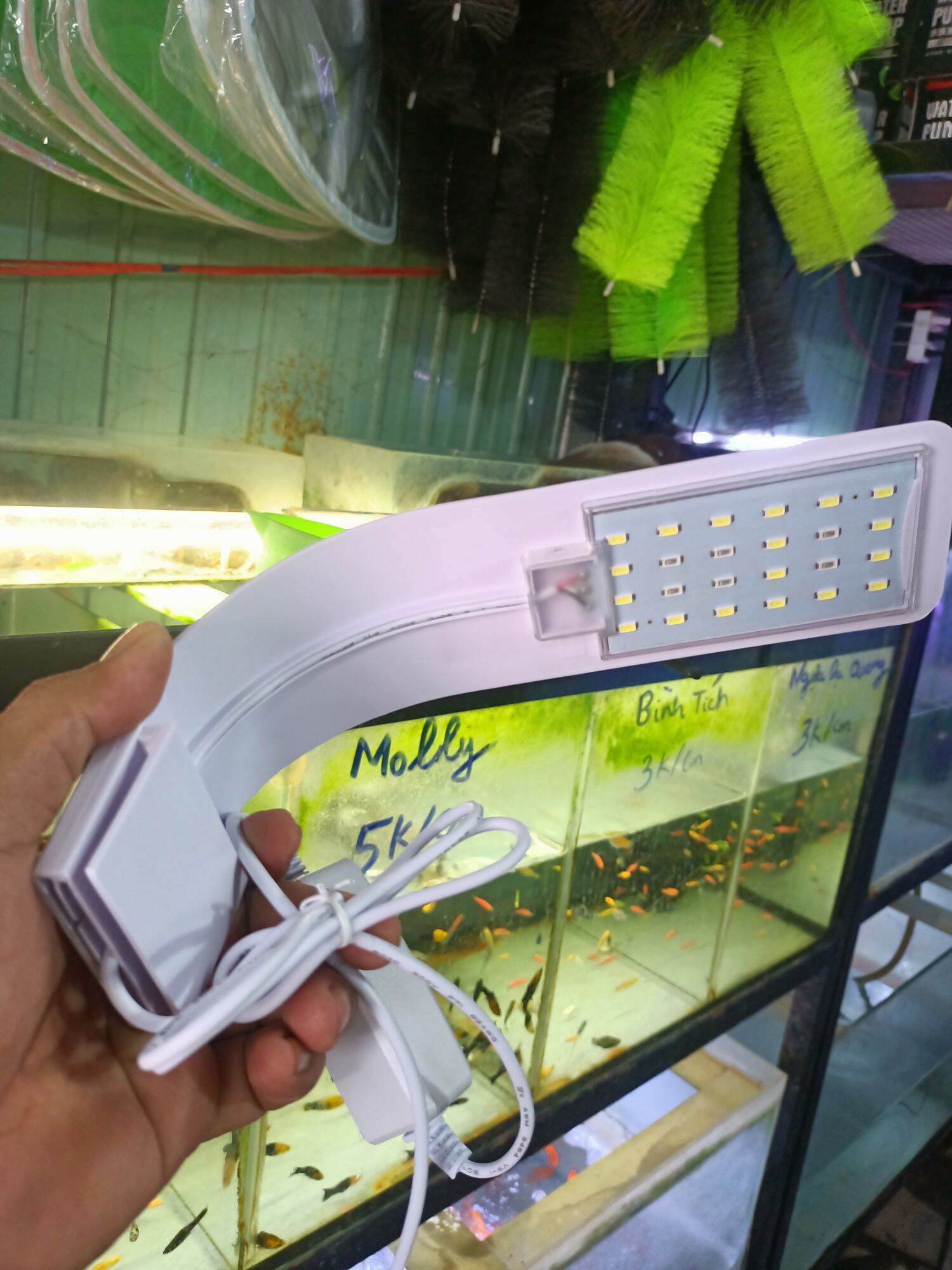 Đèn led thủy sinh đổi màu , đèn led kẹp hồ cá , đèn kẹp hồ cá