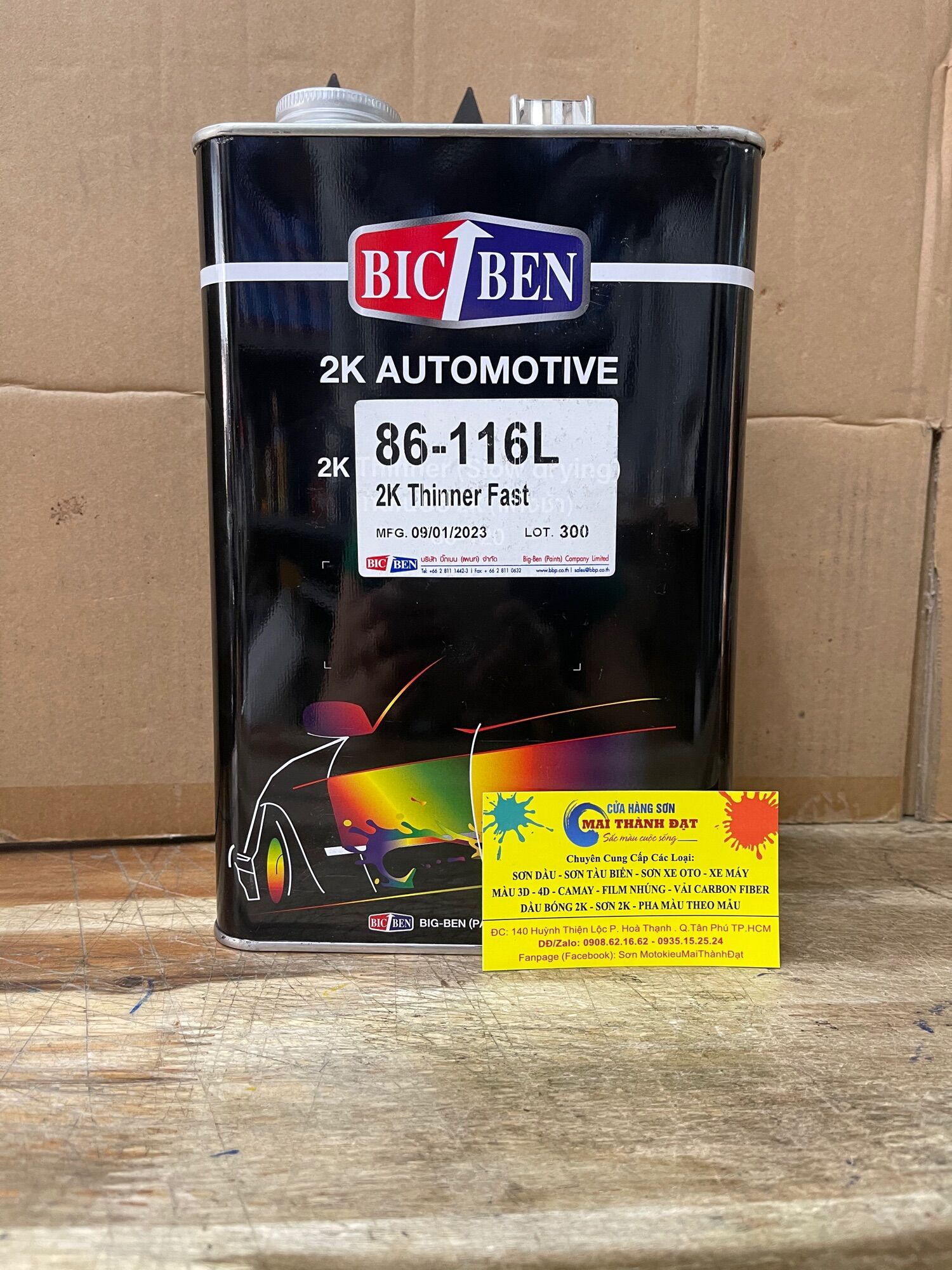 Thinner 2K Fast 86-116L Bigben. Bình 4Lít