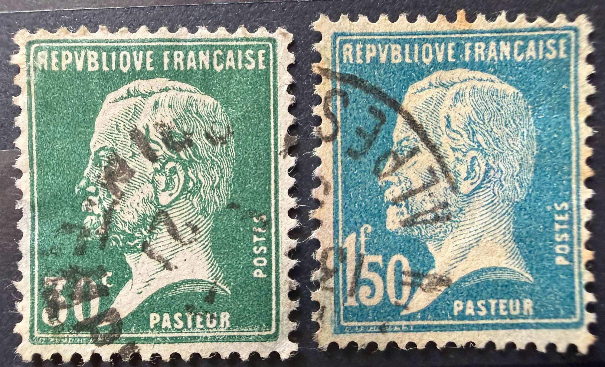 Tem sưu tập Pháp 1923: Louis Pasteur (France stamp)