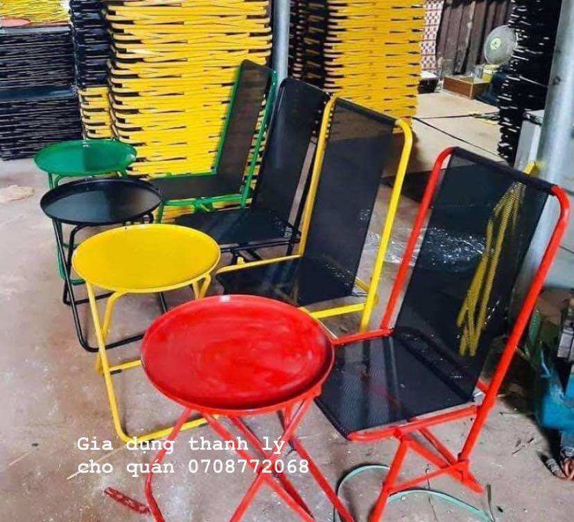 Ghế xếp lò xo khung sắt lưng cao ghế cà phê ghế trà sữa ghế câu cá