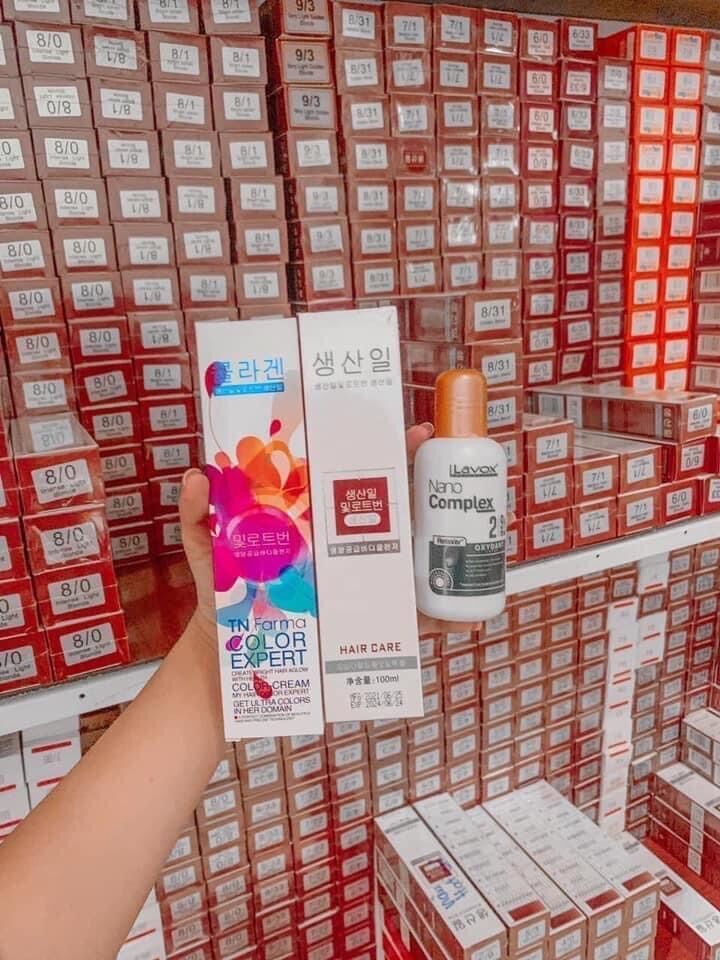 nhuộm tóc màu NÂU ĐỎ ĐẤT không cần tẩy tóc