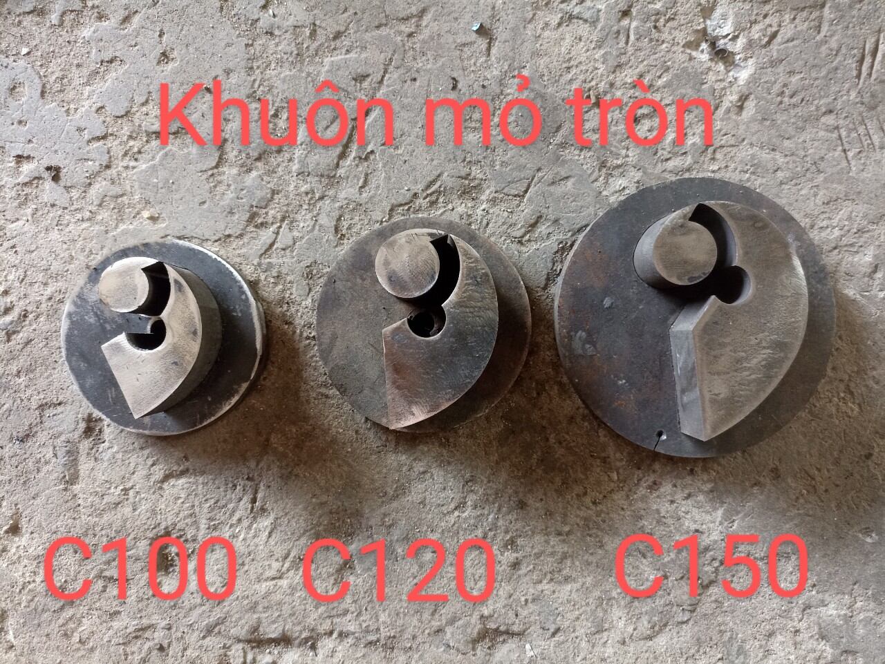 Combo 3 khuôn mỏ tròn c100 - c120 - c150