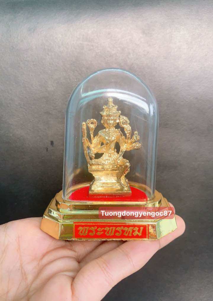 Tượng phật tứ diện lồng kính 9 cm