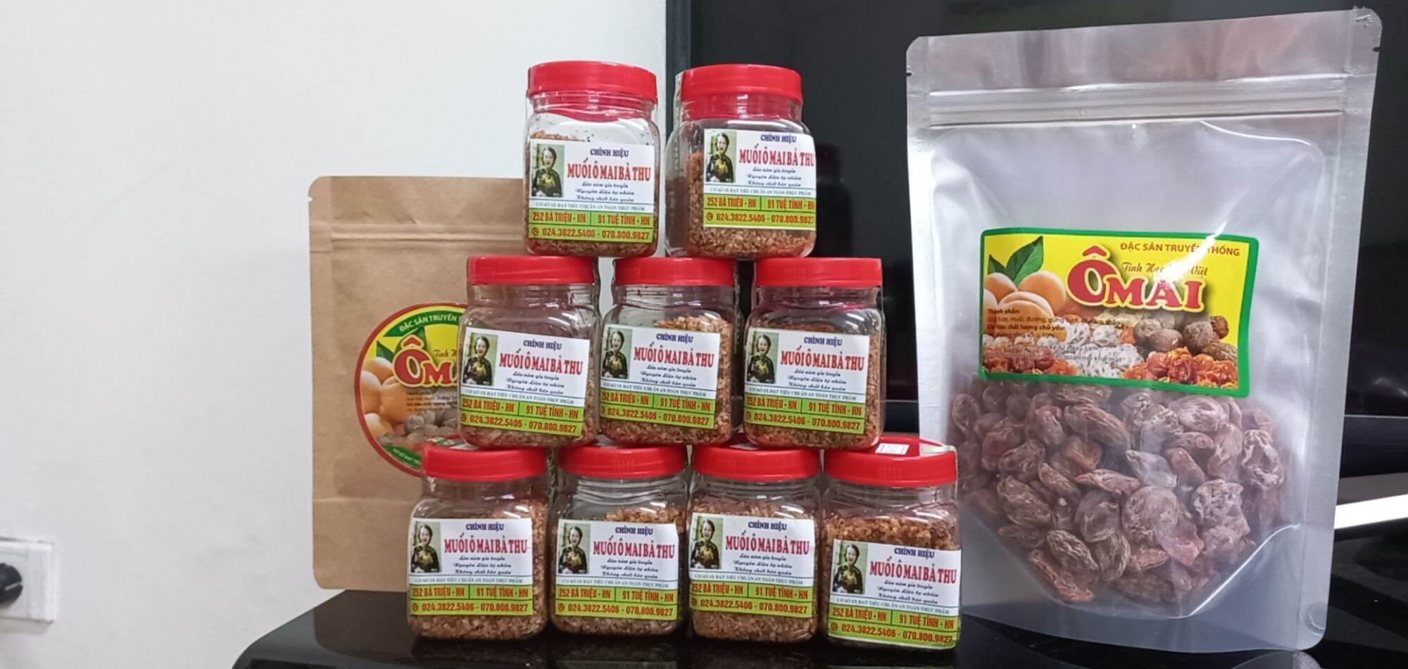 Muối ô mai bà Thu chính hãng - Lọ 100gr