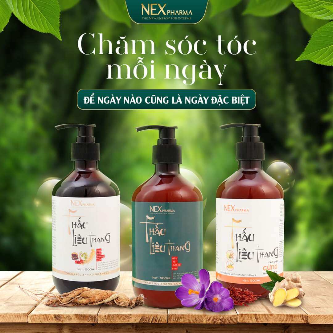 Bộ Gội Xả Phục Hồi Bóng Mượt , Dưỡng Sinh Thấu liêu thang chống rụng tóc, kích thích mọc tóc, tóc óng mượt, chắc khỏe
