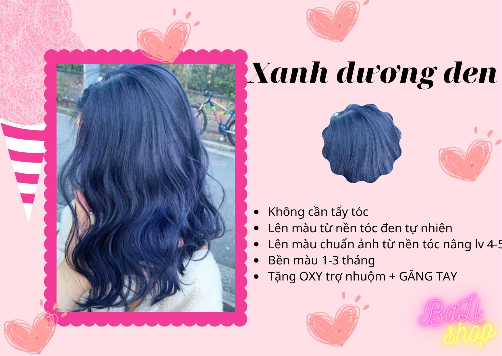 Thuốc nhuộm tóc XANH DƯƠNG ĐEN , BALISHOP_0308