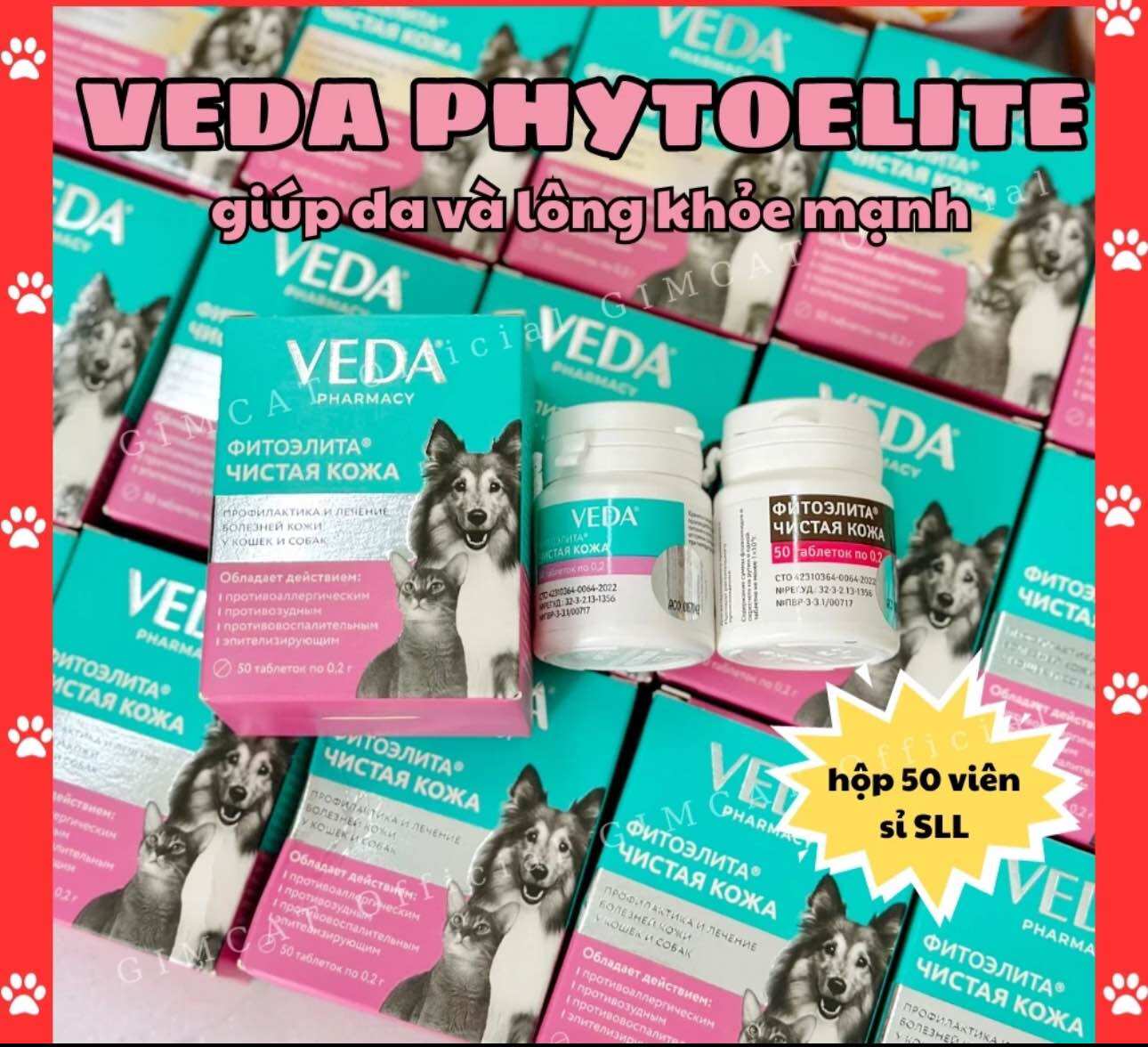 VEDA TR.I NẤM DA CHO CHÓ MÈO HÀNG NGA