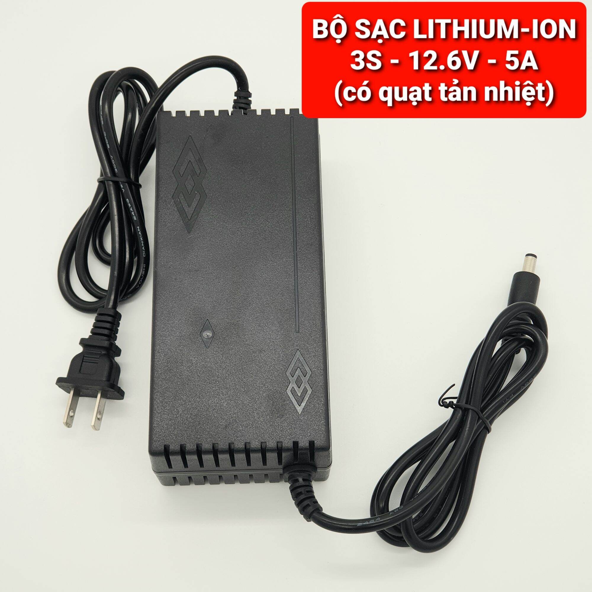Achun.vn - bộ sạc lithium-ion 3s - 12.6v - dòng 5a có đèn báo