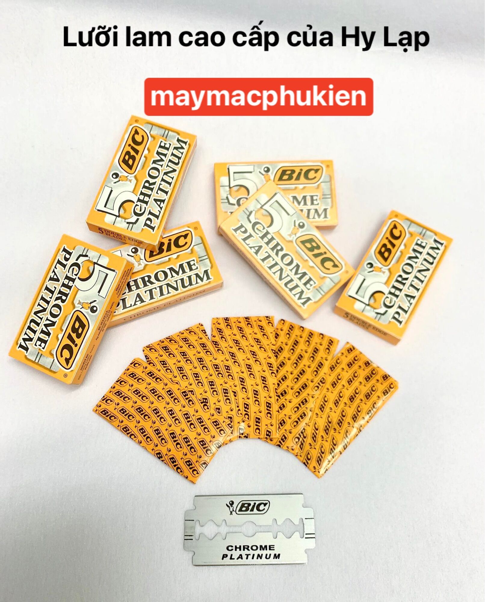 Hộp 5 cái lưỡi lam cao cấp hiệu BIC của Hy Lạp,siêu bén