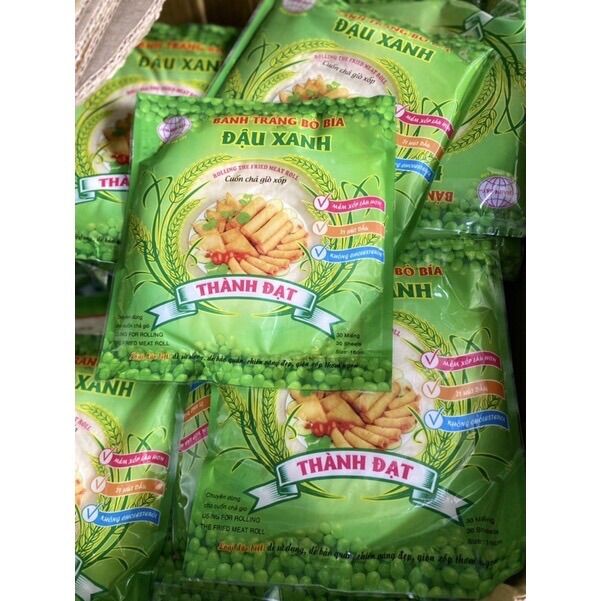 Bánh tráng bò bía đậu xanh - vỏ bánh bò bía quấn chả giò Thành Đạt