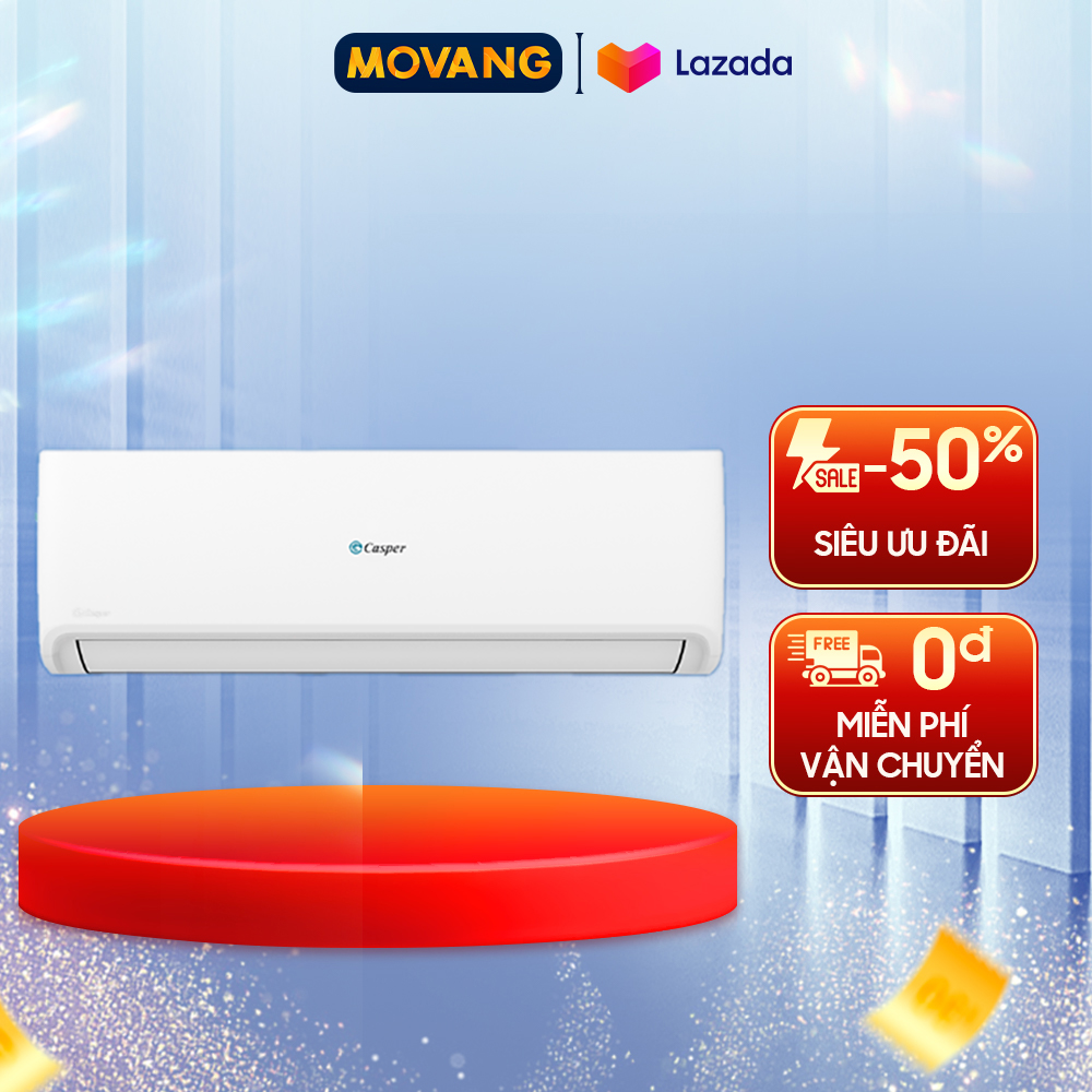 [GIAO TẠI HCM] - Điều hòa Casper 1 chiều 9.000BTU SC-09FS33 Cảm biến thân nhiệt iFeel, Chế độ Turbo làm lạnh nhanh, Tấm lọc bụi tiêu chuẩn giúp lọc bụi, khử mùi, Chức năng iClean, chế độ SLEEP Mode