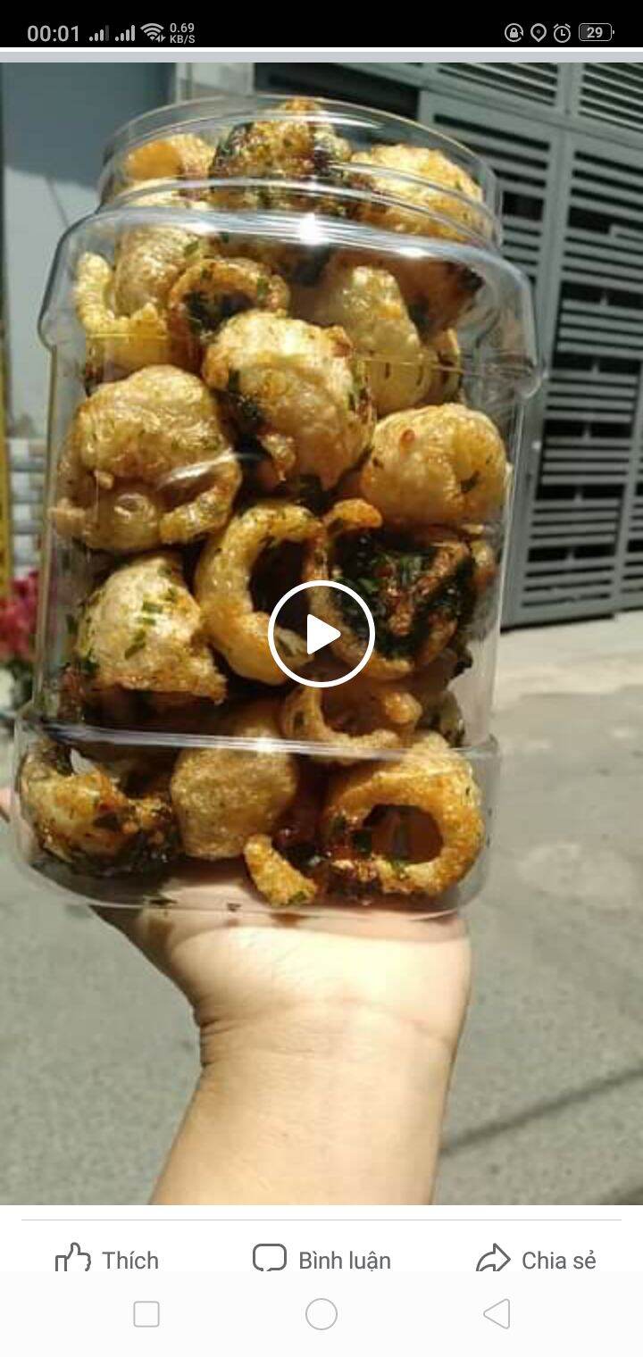 Da heo trộn mắm hành giòn tan thơm phức siêu nhiều. 120k/300g.