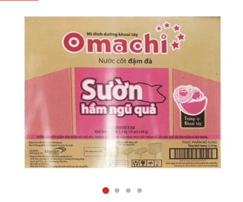 Mì omachi sườn hầm ngũ quả gói 80g