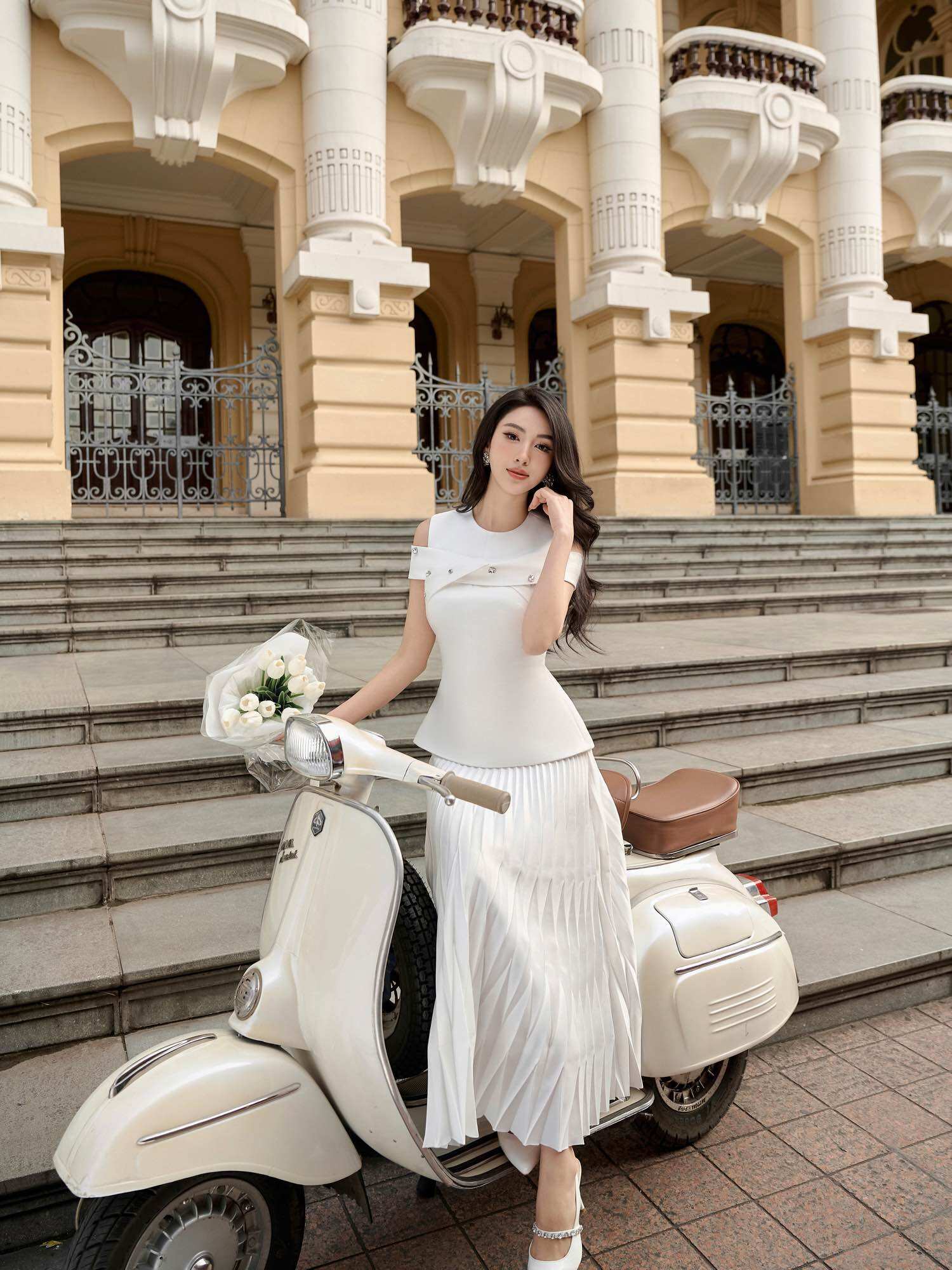 LAGOM - Chân váy dập ly chéo cách điệu (PANCY SKIRT)
