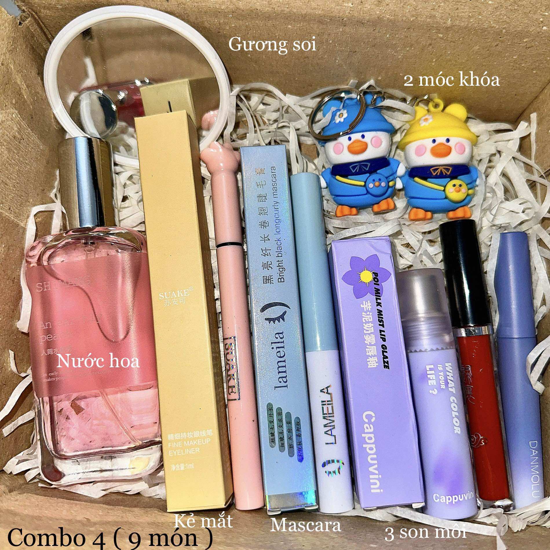 SET QUÀ TẶNG 9 MÓN, SET QUÀ MAKEUP TẶNG BẠN GÁI