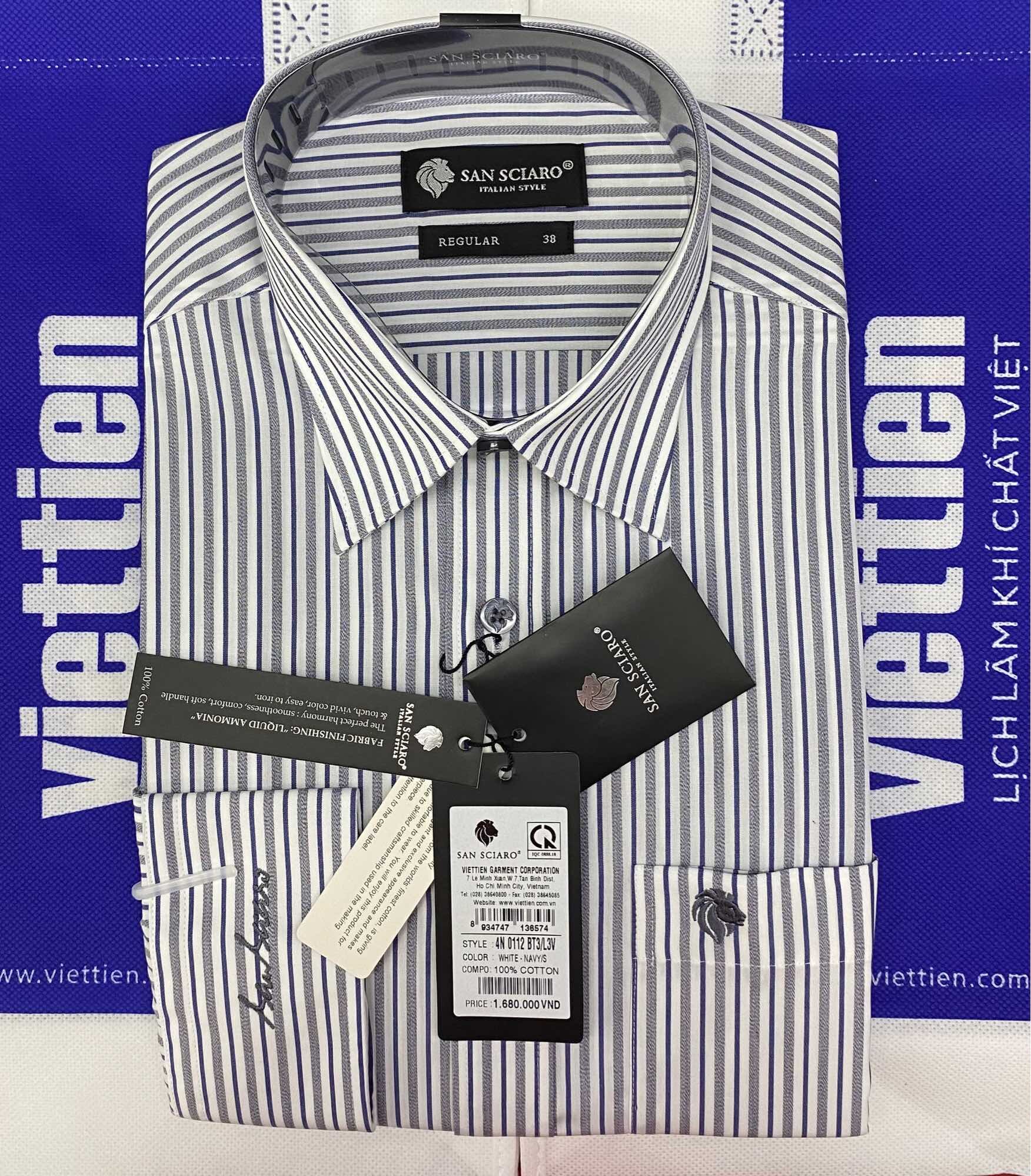 Áo sơ mi tay dài Việt tiến dòng cao cấp San Sciaro