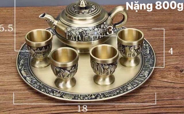 Ấm chén con voi bộ uống nước trà hàng ngày