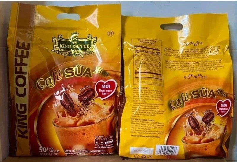 Combo 2 Túi Cà Phê Sữa King Cofffee (50 gói x 20g)