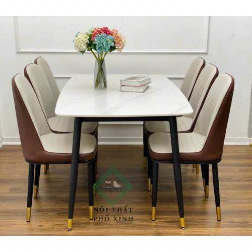 Bộ bàn ăn 4-6 ghế đá ceramic miễn phí ship 25 km quanh HCM