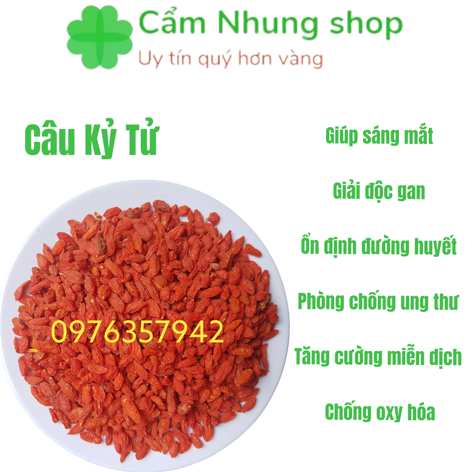 Kỉ tử loại đẹp 100gr dùng pha trà,  hàng xịn