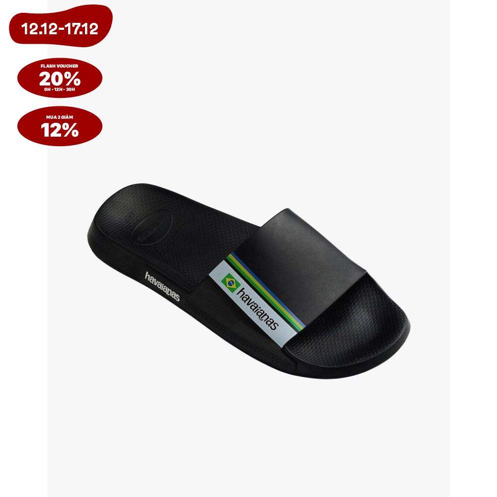 [FLASH VOUCHER 20% + MUA 2 GIẢM 12% + FREESHIP|CHỈ 20H 11/12 - 12/12] HAVAIANAS - Dép unisex quai ngang Slide Classic Brasil 4147319-0090