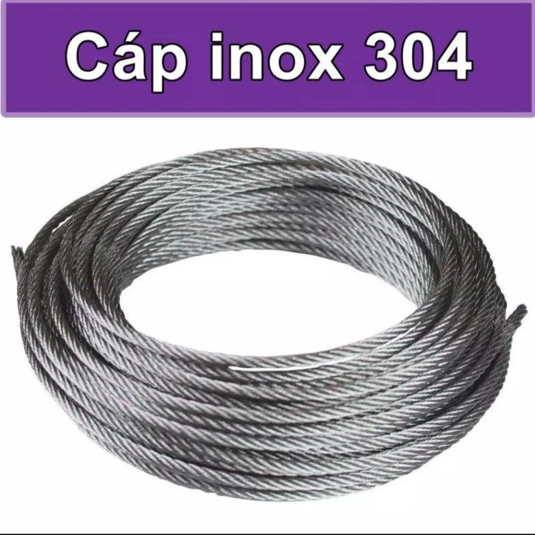 50 mét cáp INOX 304 Size 5mm xịn,chống rỉ sét,chịu lực tốt.hanghoagiavip