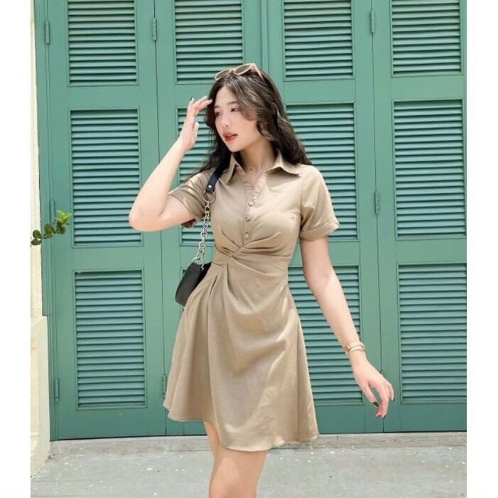 (SHOP TÁO ĐỎ BIGSIZE 50kg đến 90kg) đầm chiết eo