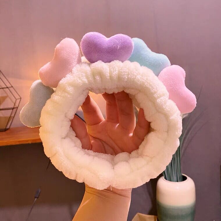 Băng đô vải cài tóc rửa mặt hoạ trái tim ngộ nghĩnh ♥️♥️♥️♥️♥️