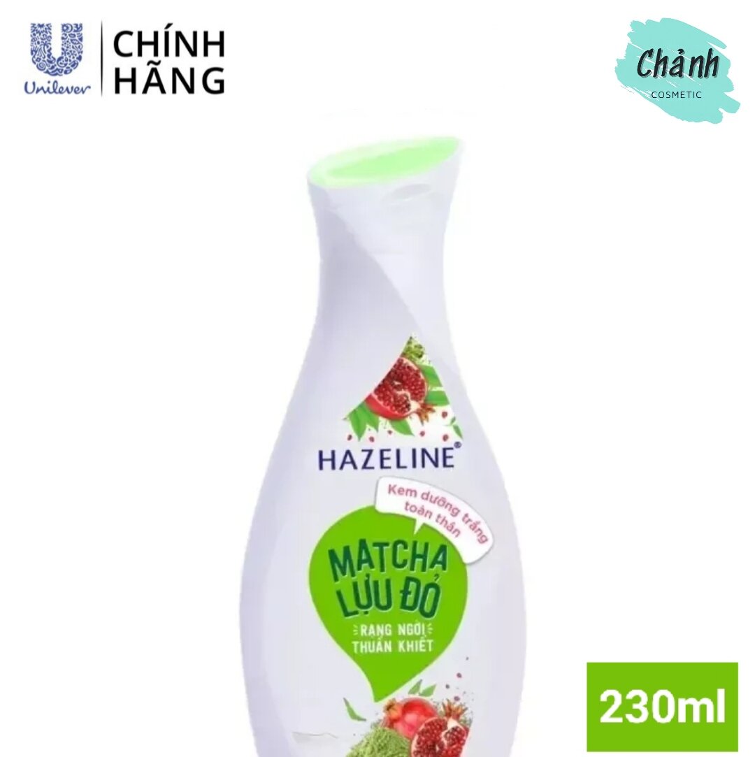 Sữa Dưỡng Thể Làm Sáng Da Matcha & Lựu Đỏ HAZELINE 370ml