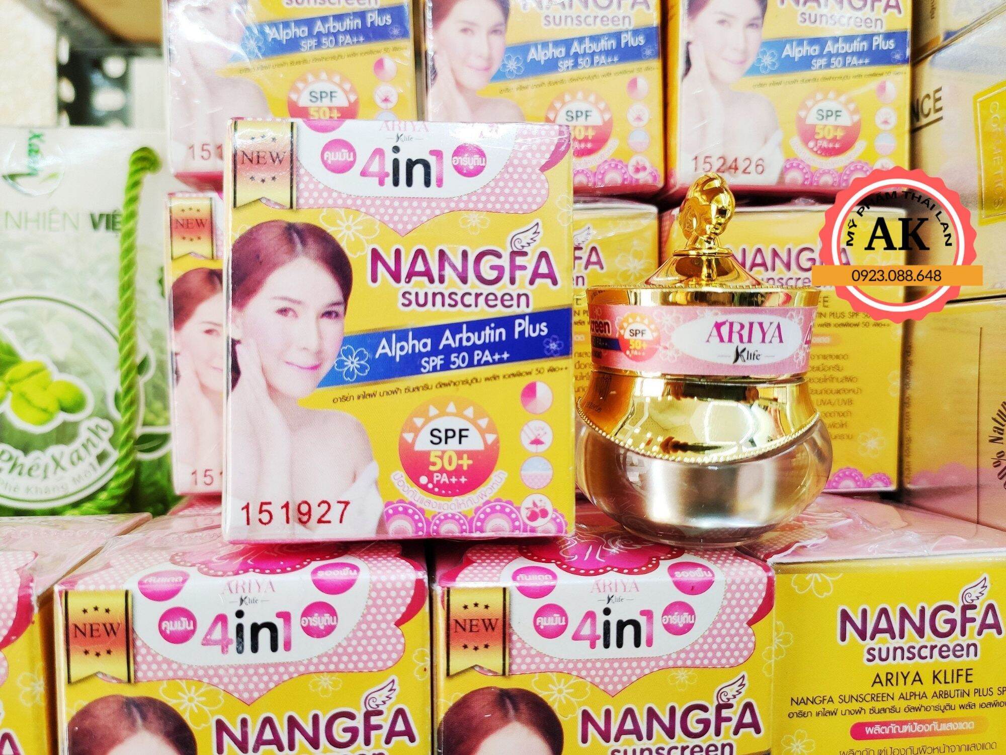 KEM CHỐNG NẮNG NANFA 4IN1  DƯỠNG DA THÁI LAN MAKE UP HỦ NHỎ  [ CAM KẾT CHÍNH HÃNG ]