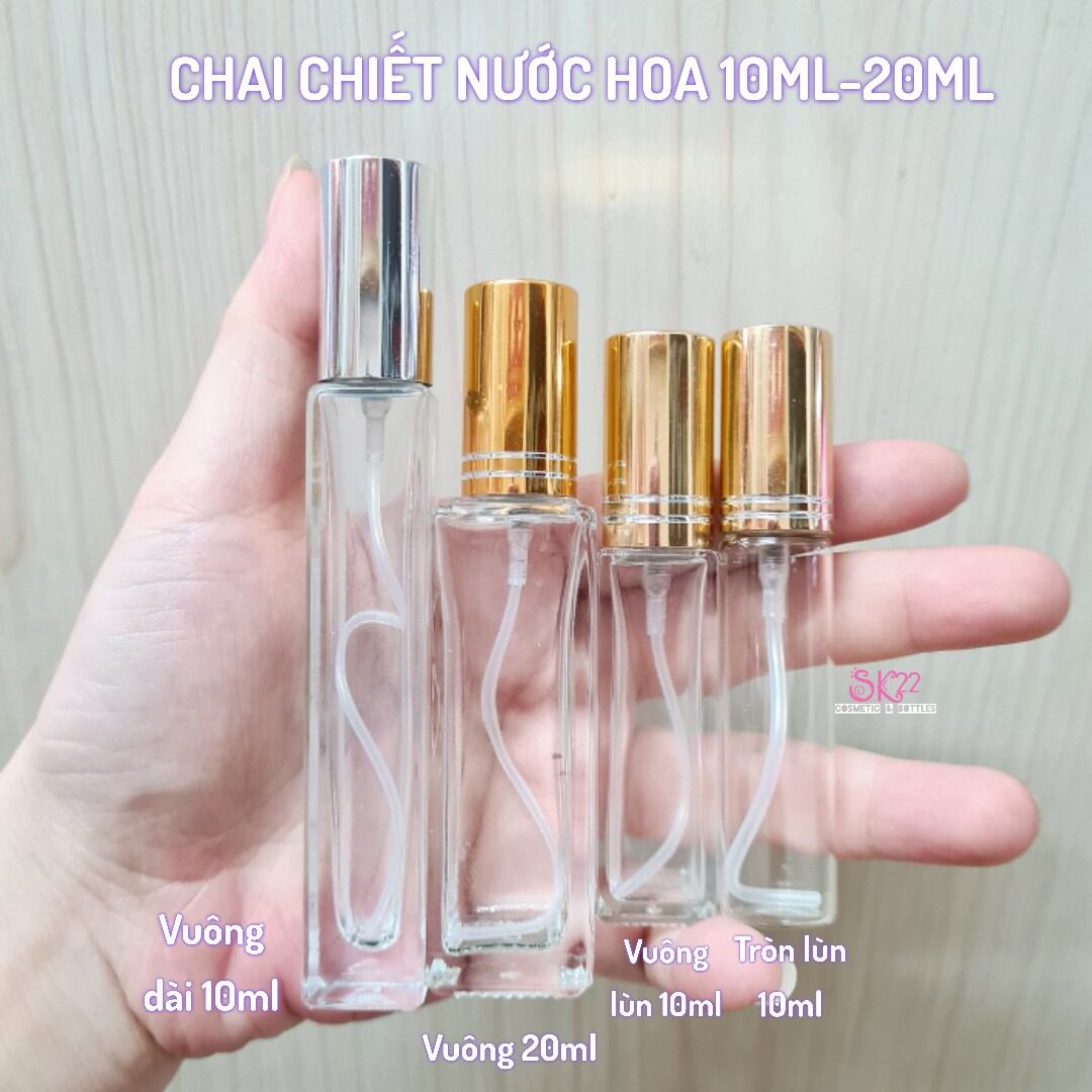 CHAI CHIẾT NƯỚC HOA 10ML/20ML VUÔNG/TRÒN