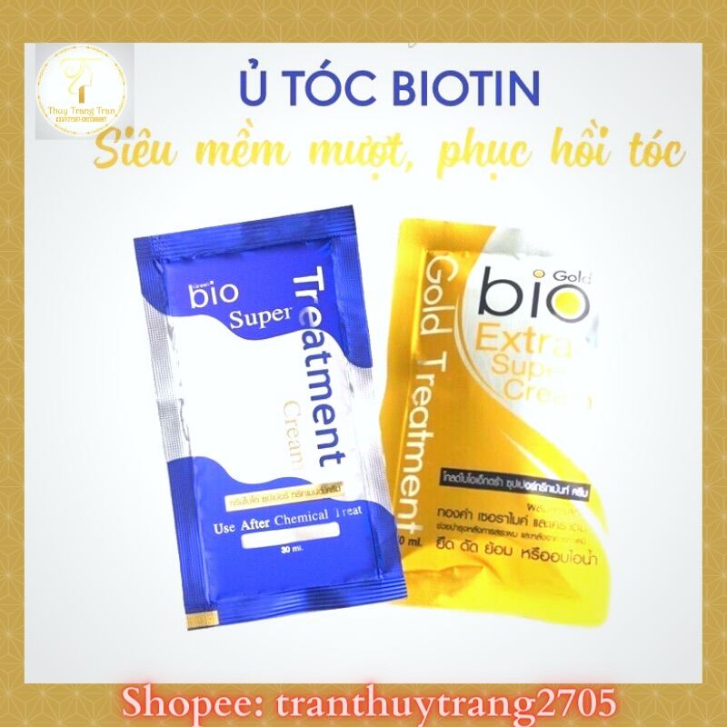 Ủ tóc Biotin Gold siêu mềm mượt, phục hồi tóc ( Giá Sỉ) giá rẻ